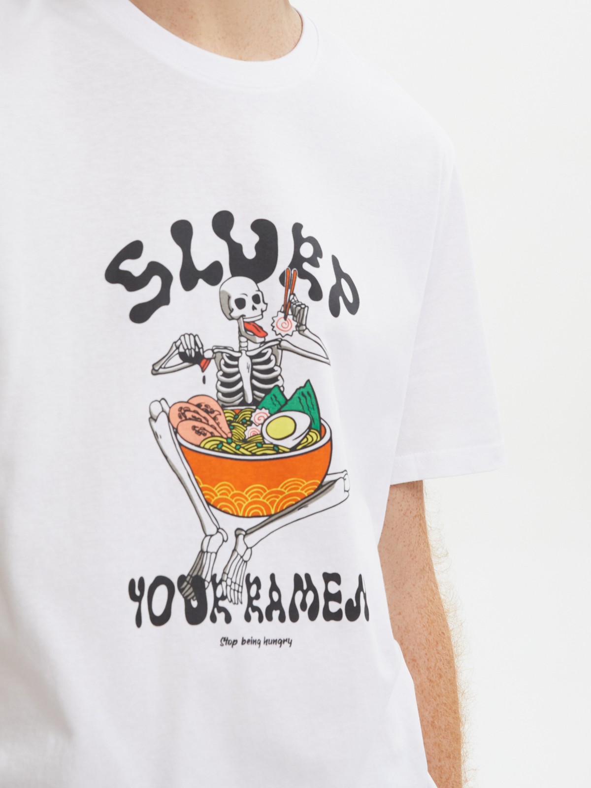 Футболка из хлопка с принтом