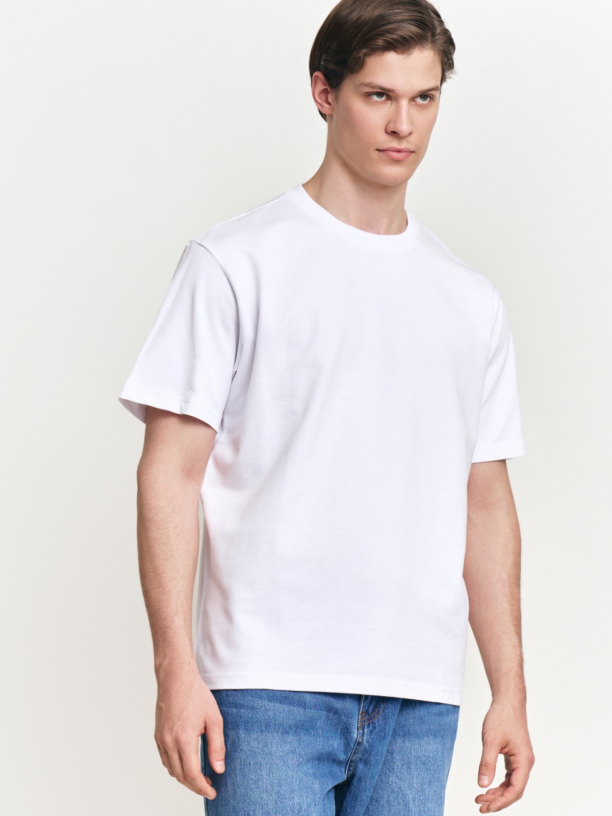 Футболка из хлопка с круглым вырезом