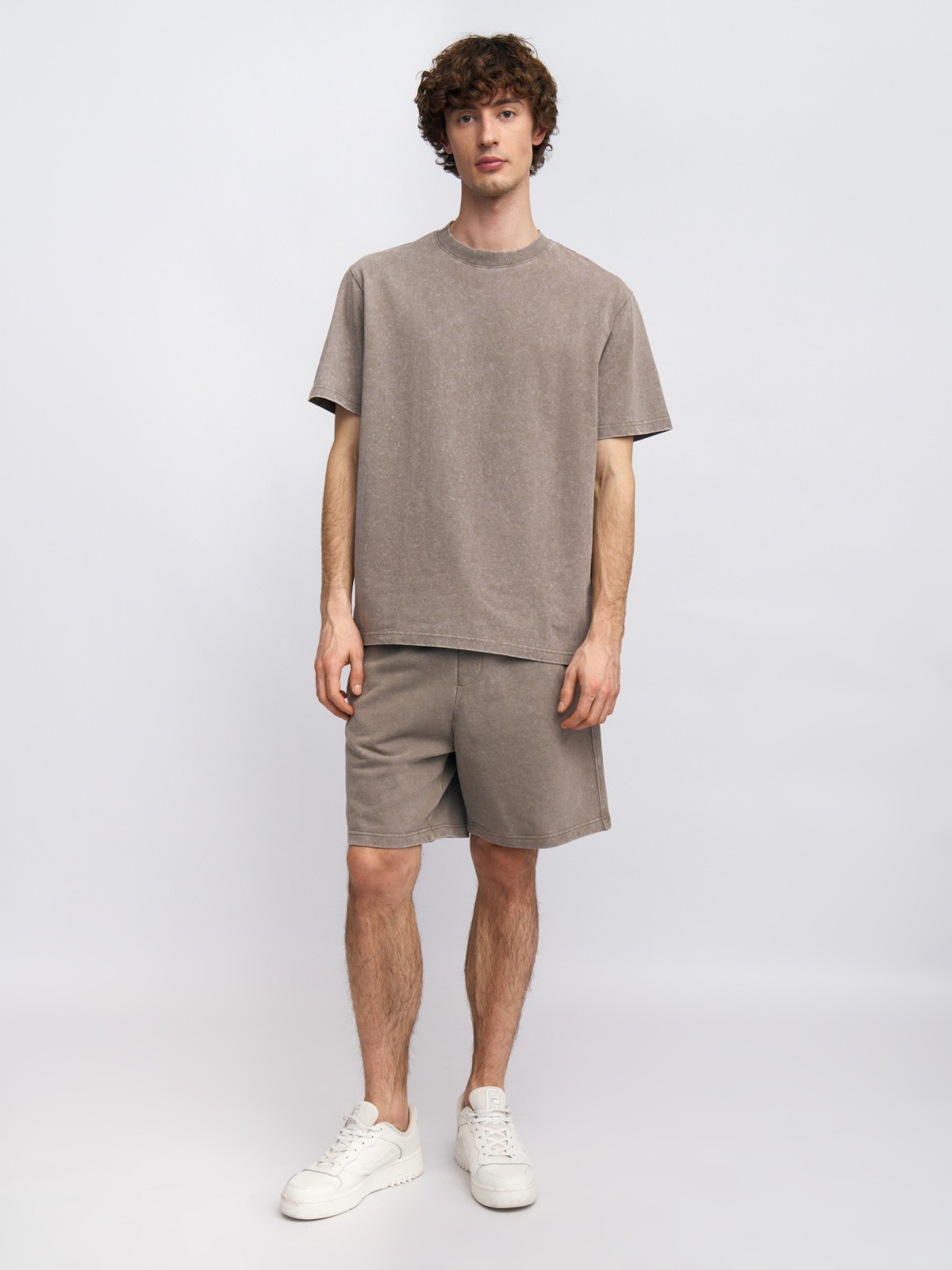 Трикотажные шорты из хлопка на резинке