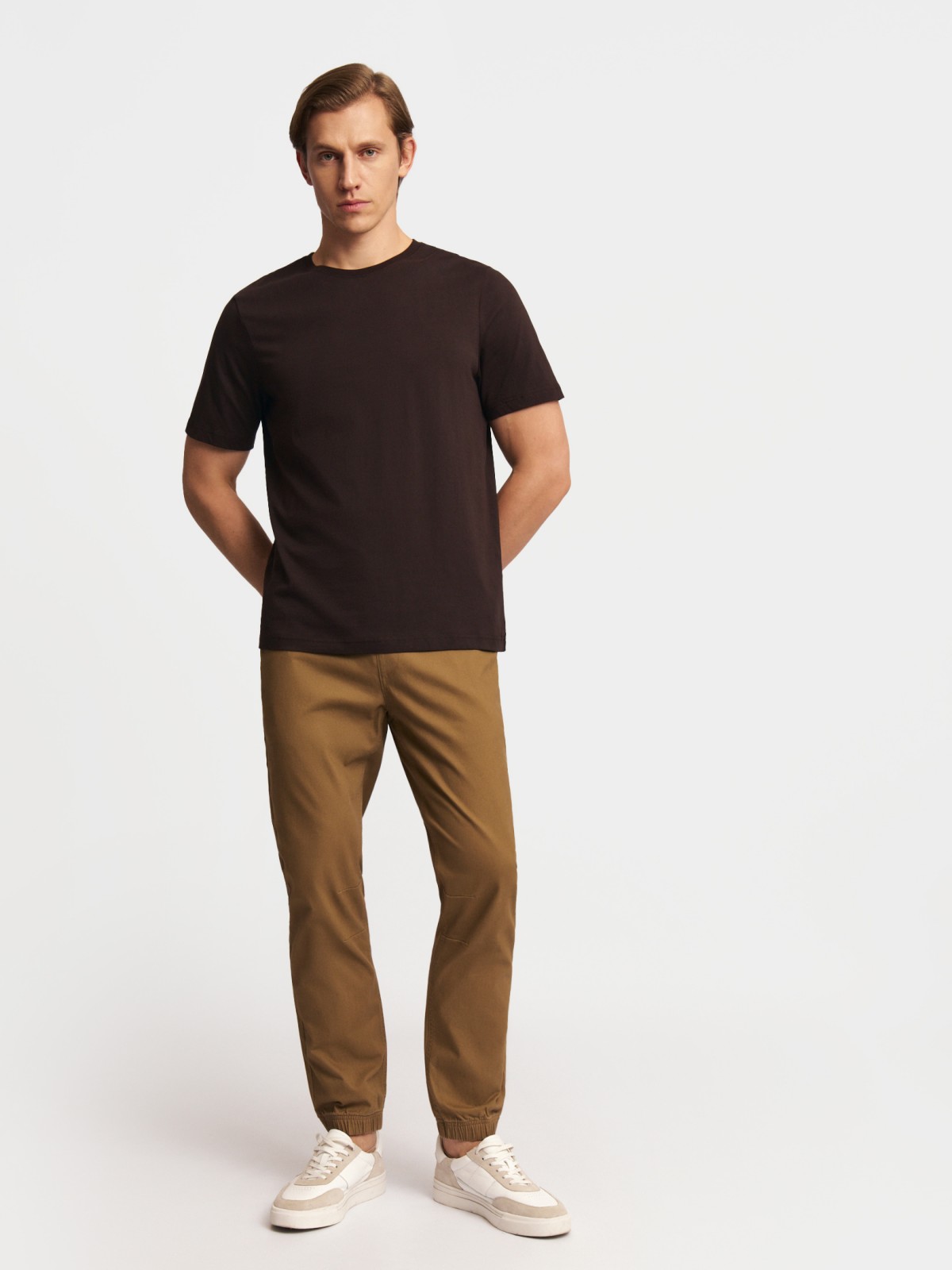 Брюки-джоггеры из хлопка на резинке