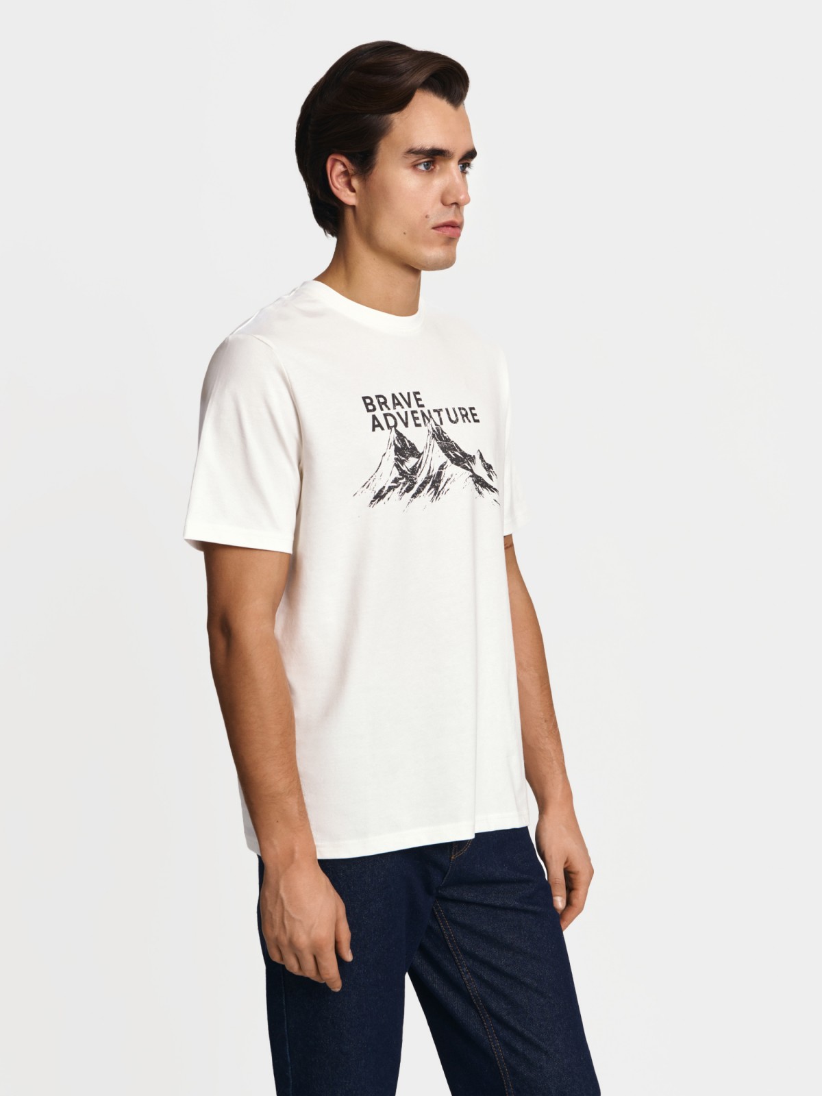 Футболка из хлопка с принтом