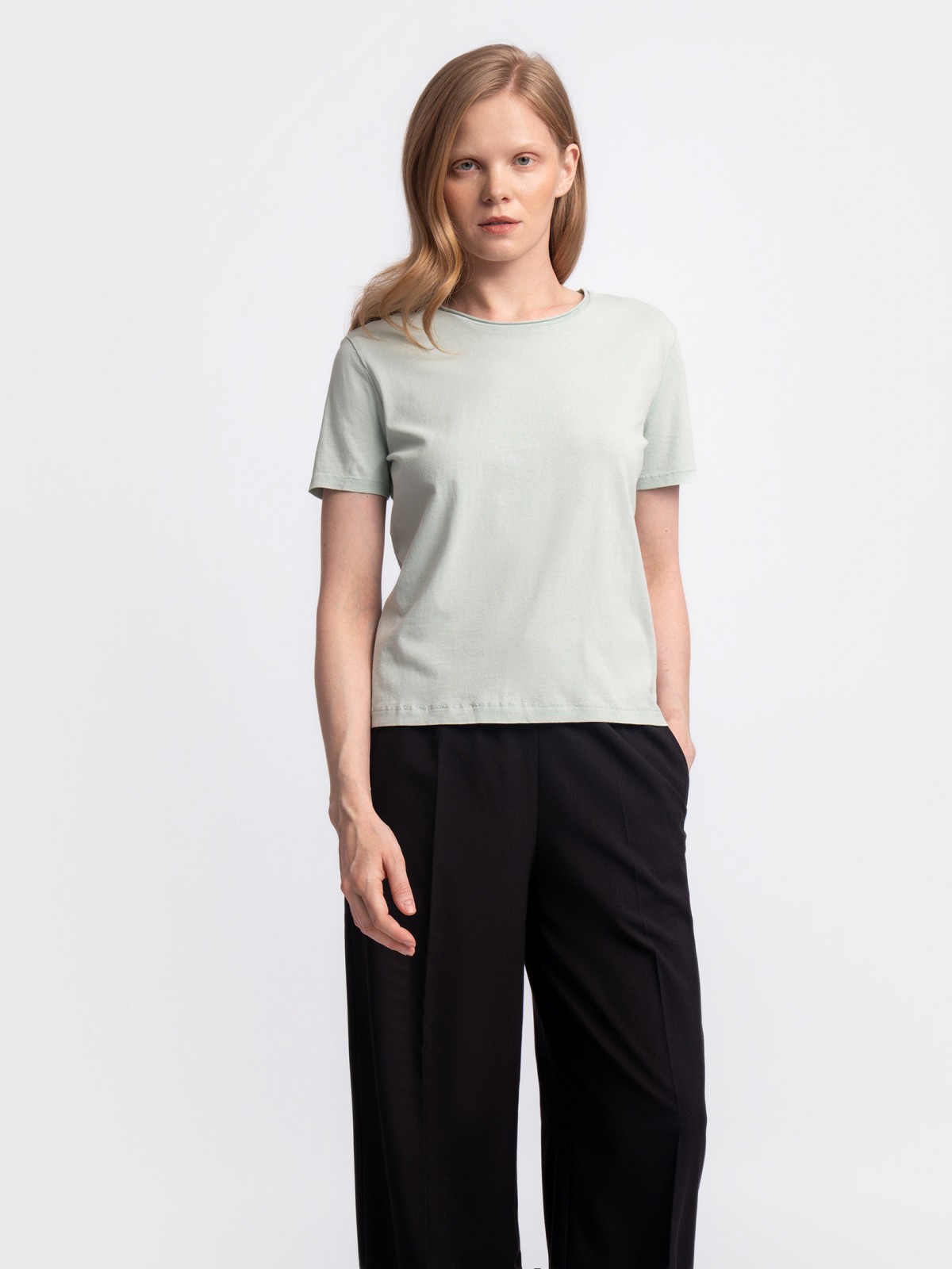 Футболка прямого силуэта из хлопка