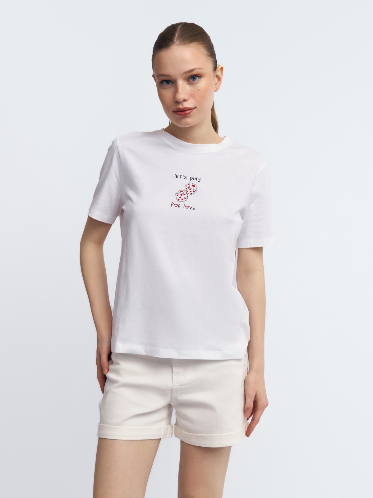 Футболка из хлопка с принтом