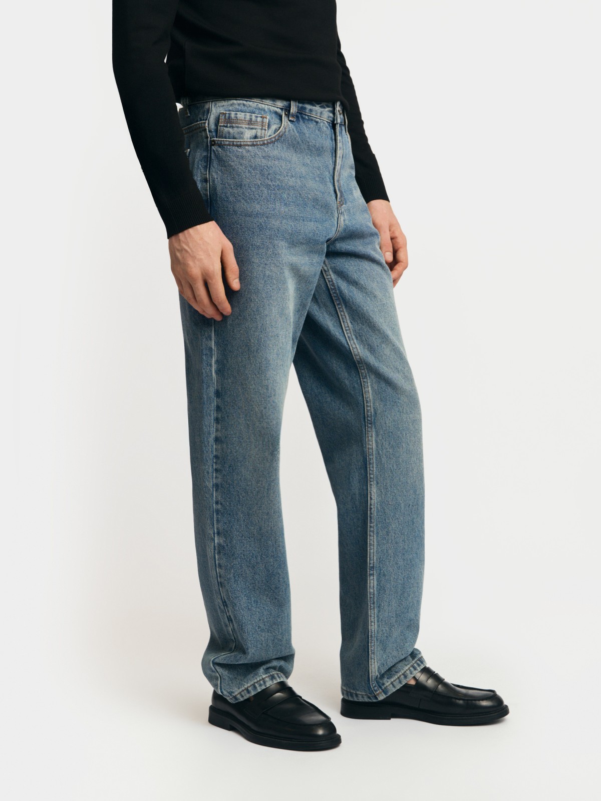 Джинсы прямого фасона из хлопка