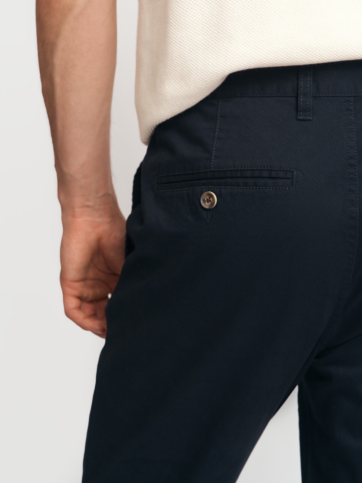 Брюки силуэта Slim из хлопка