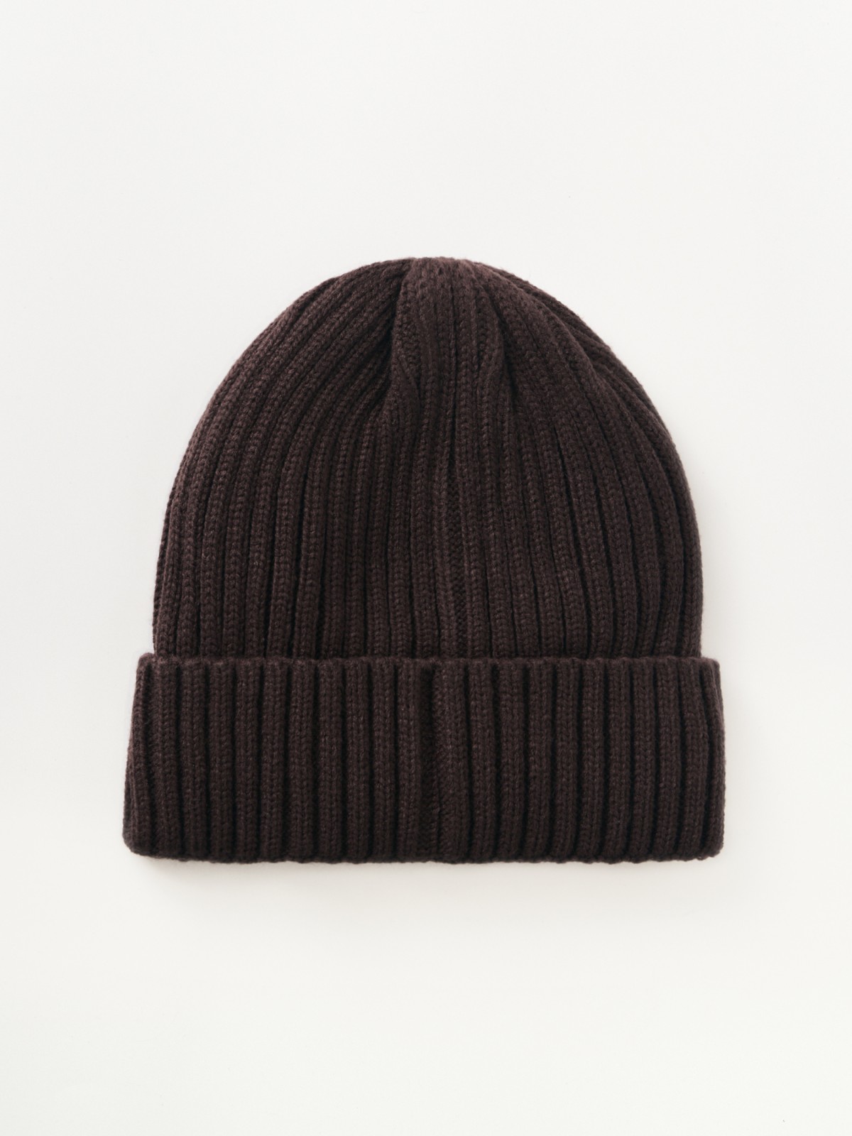 Вязаная шапка-бини с флисом