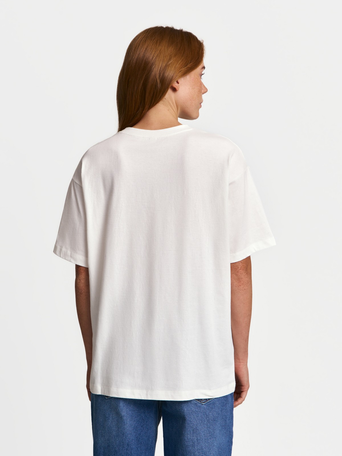 Трикотажная футболка из хлопка с принтом