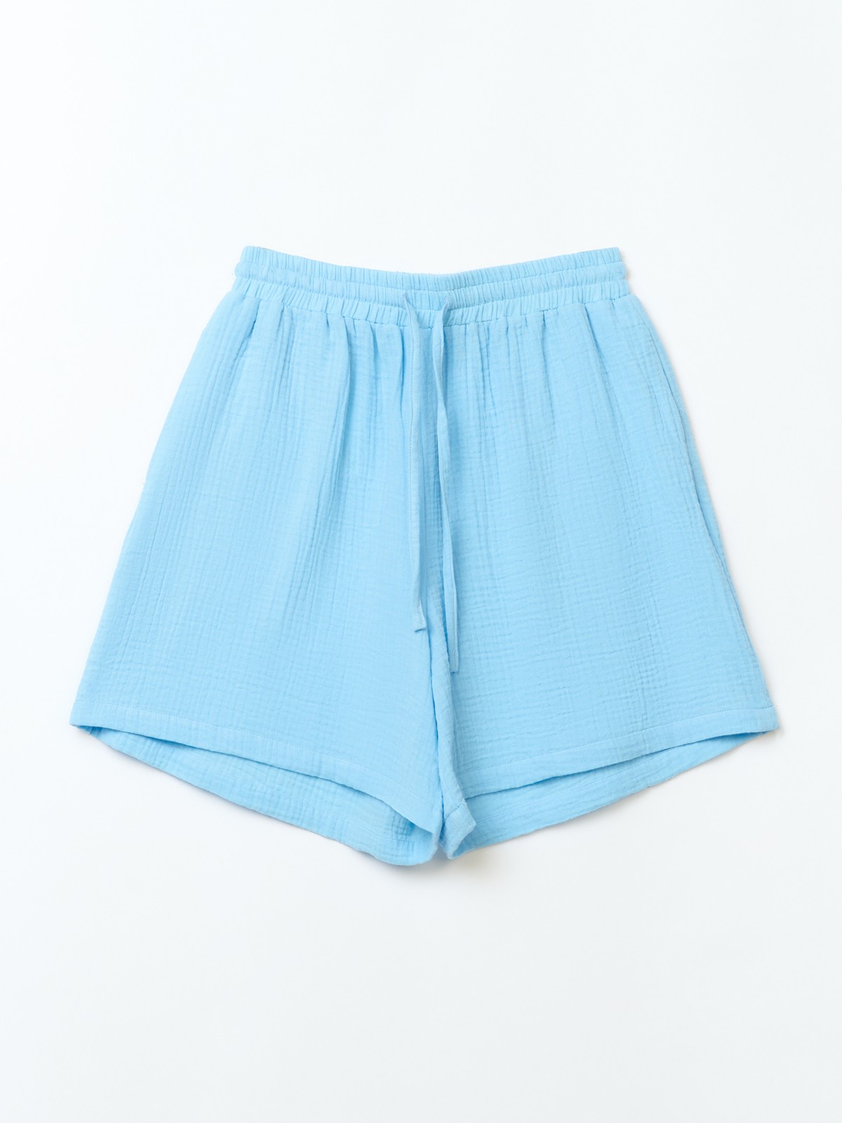 Муслиновые шорты на резинке с карманами