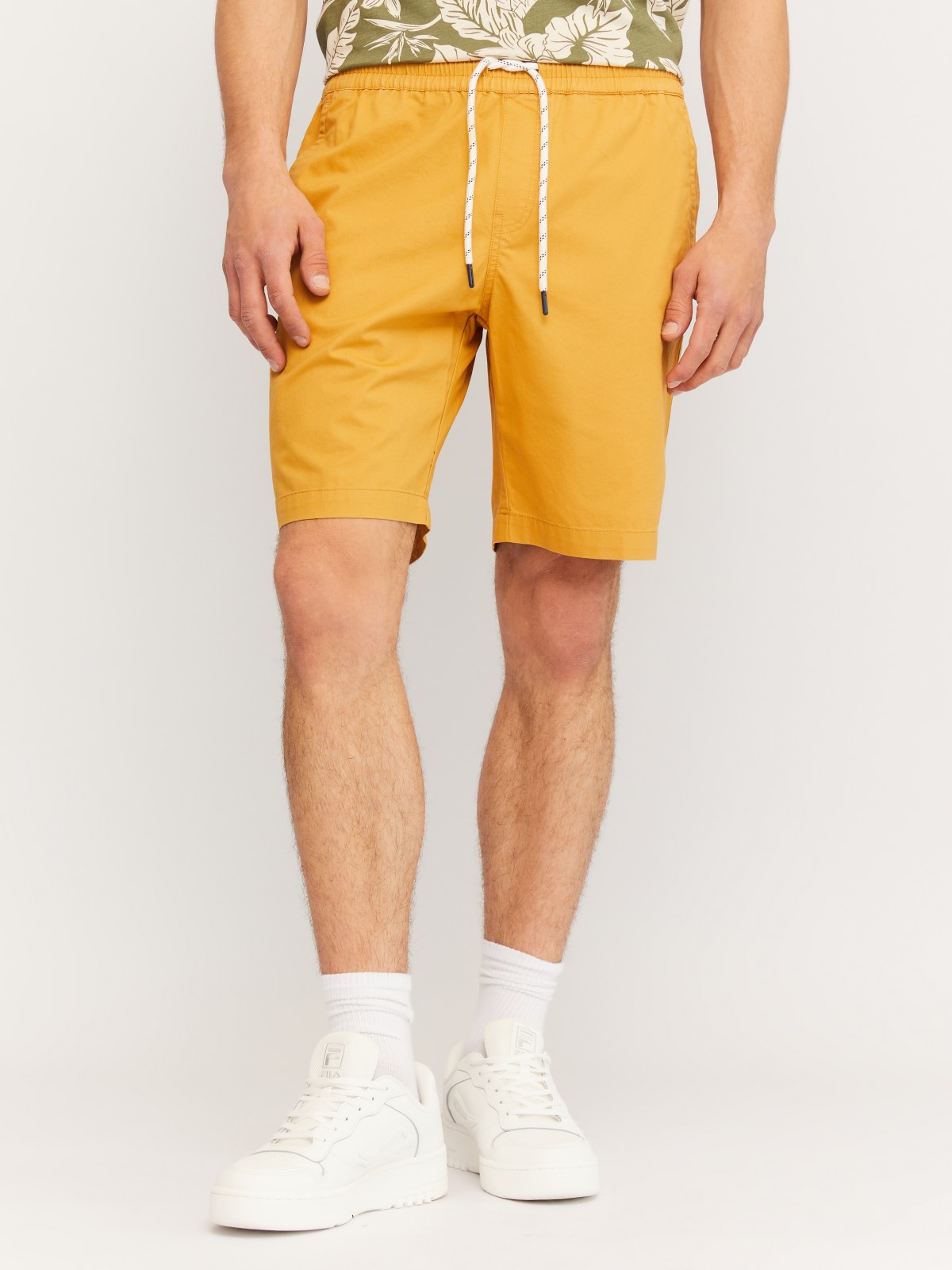 Удлинённые шорты на резинке из хлопка