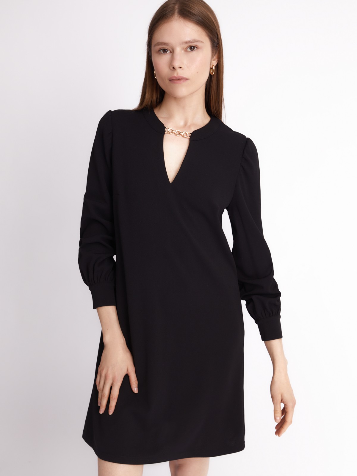 Платье кроеное zolla 02334819F023, цвет черный, размер M