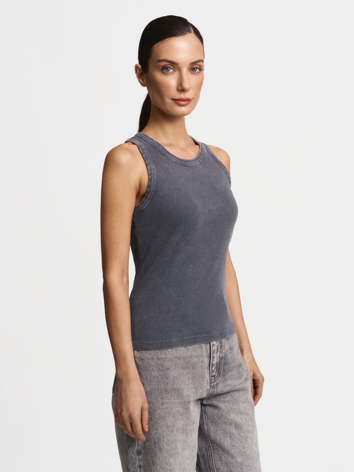 Майка из хлопка без рукавов