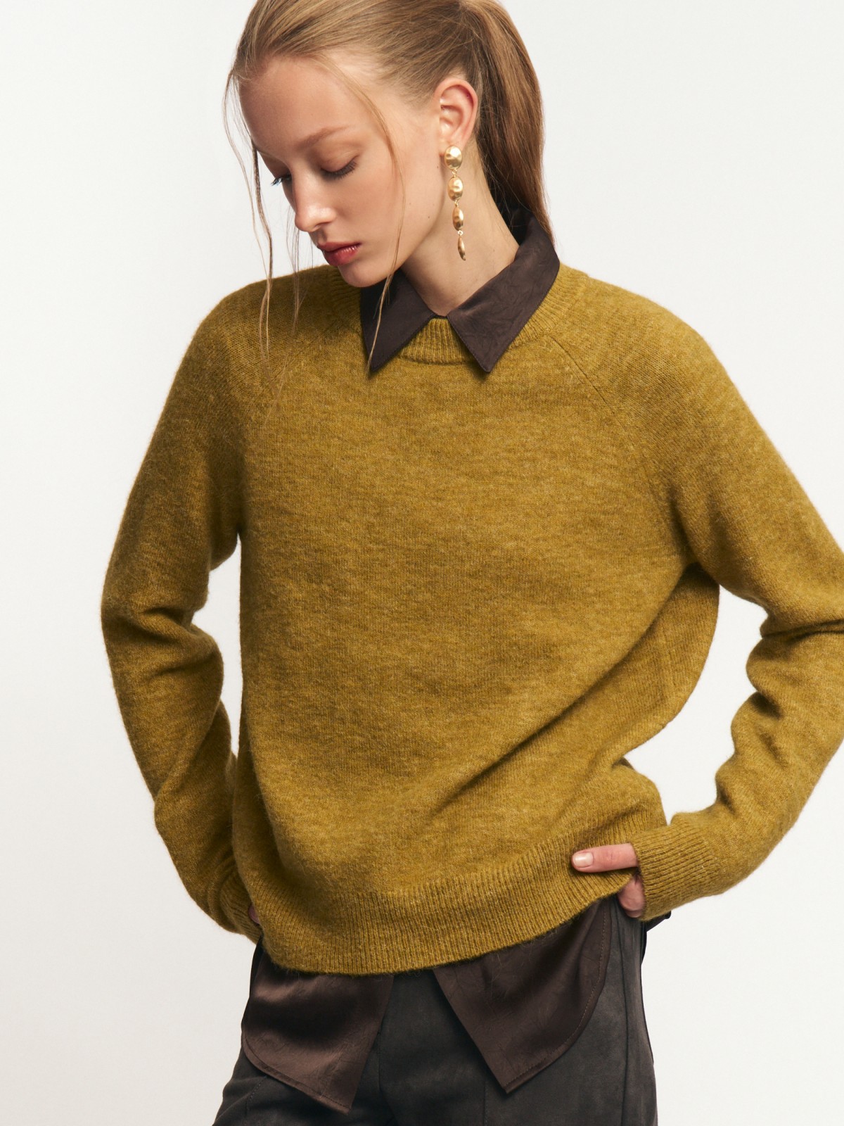 Вязаный джемпер с шерстью