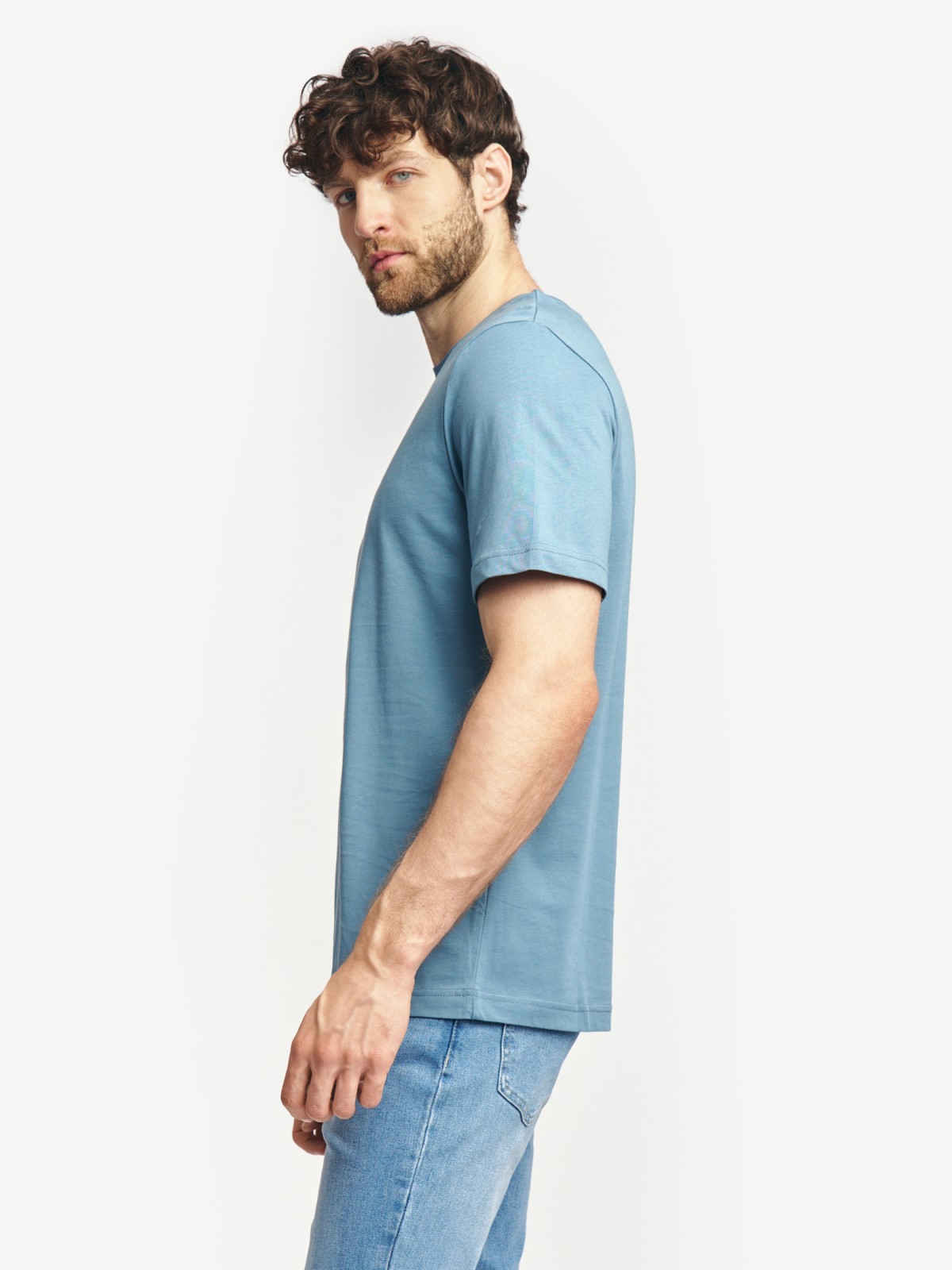 Футболка из хлопка с круглым вырезом