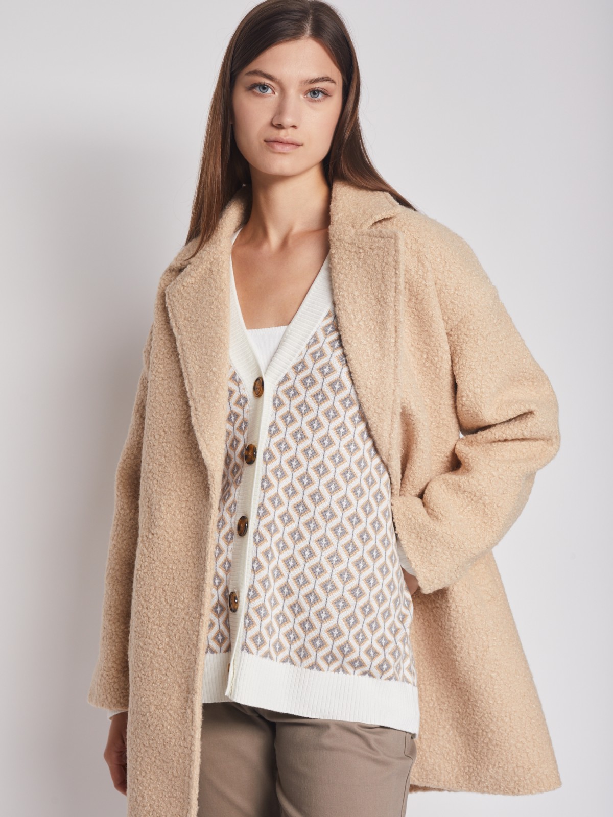 Плюшевое пальто-тедди