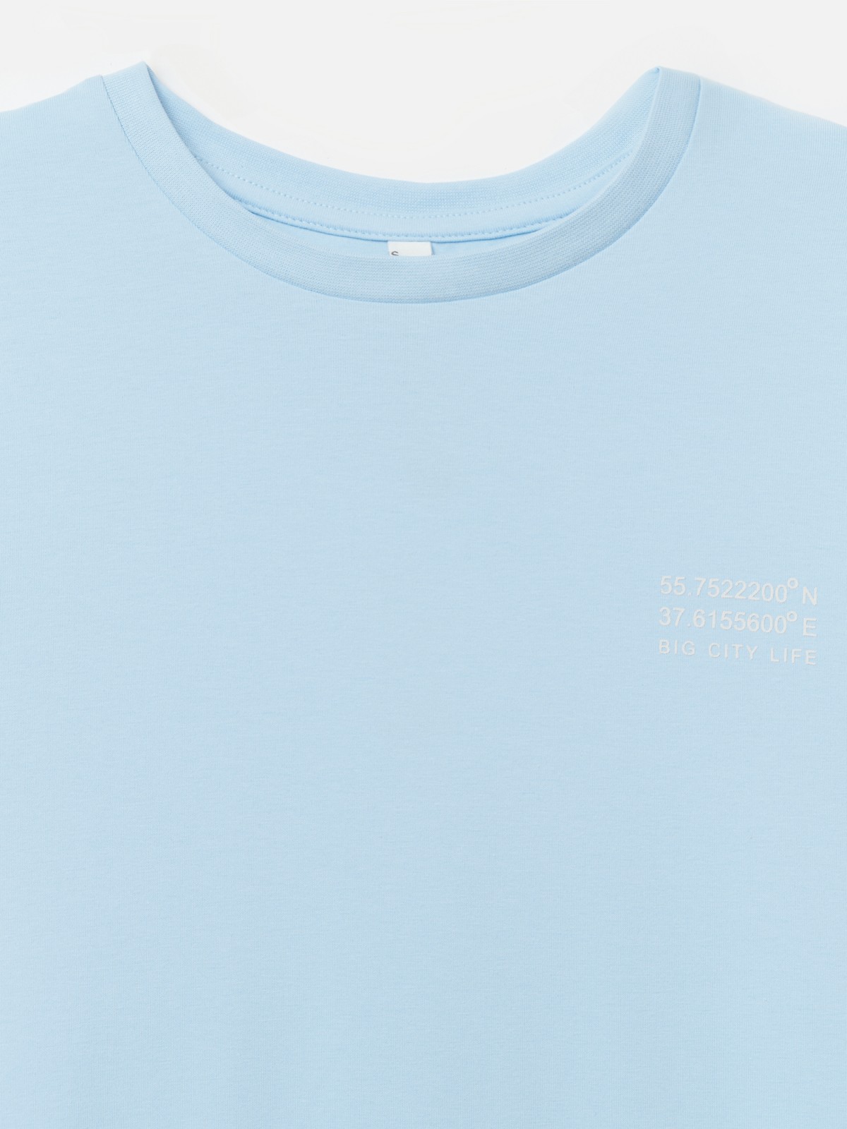 Платье-футболка мини из хлопка с коротким рукавом