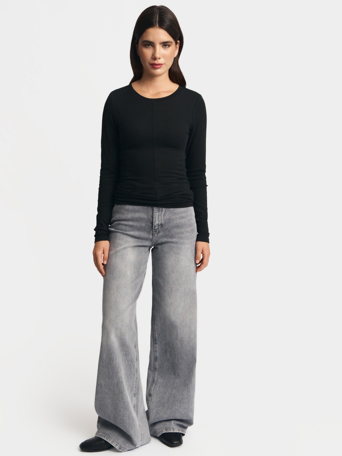 Трикотажный лонгслив из вискозы