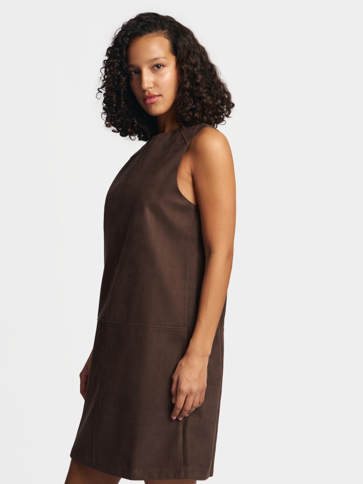 Платье-сарафан из экозамши