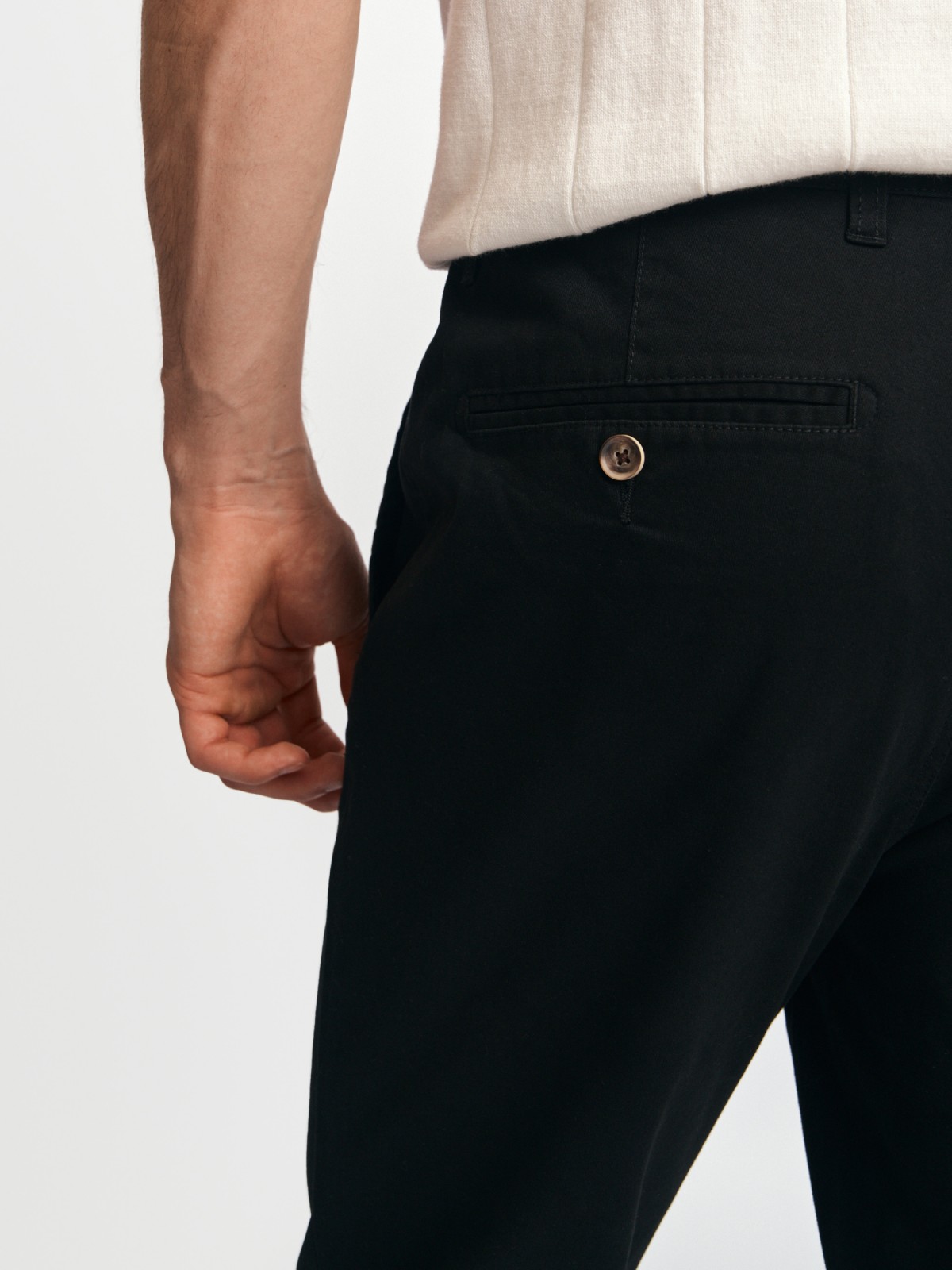 Брюки силуэта Slim из хлопка