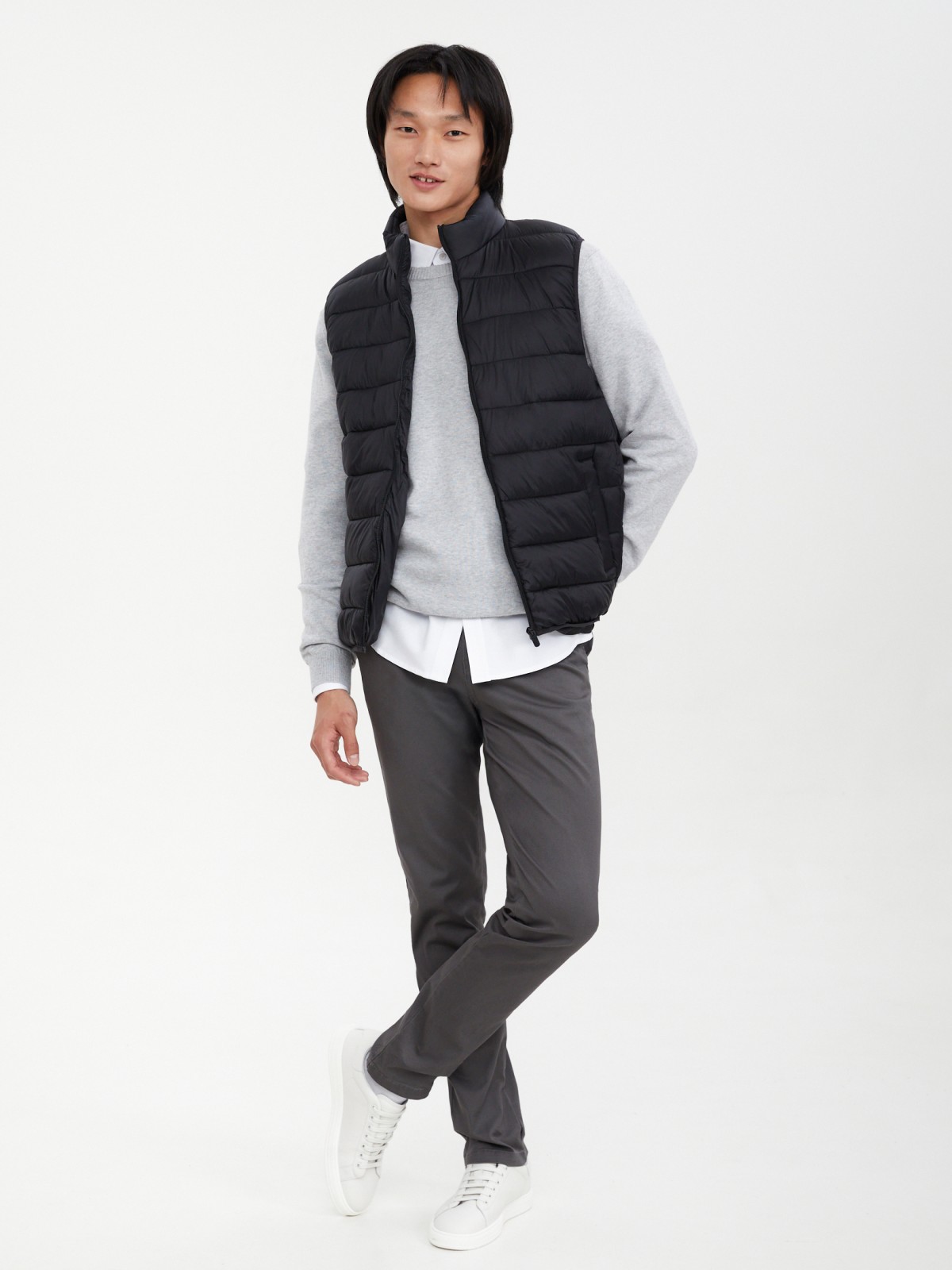 Брюки прямого силуэта из хлопка