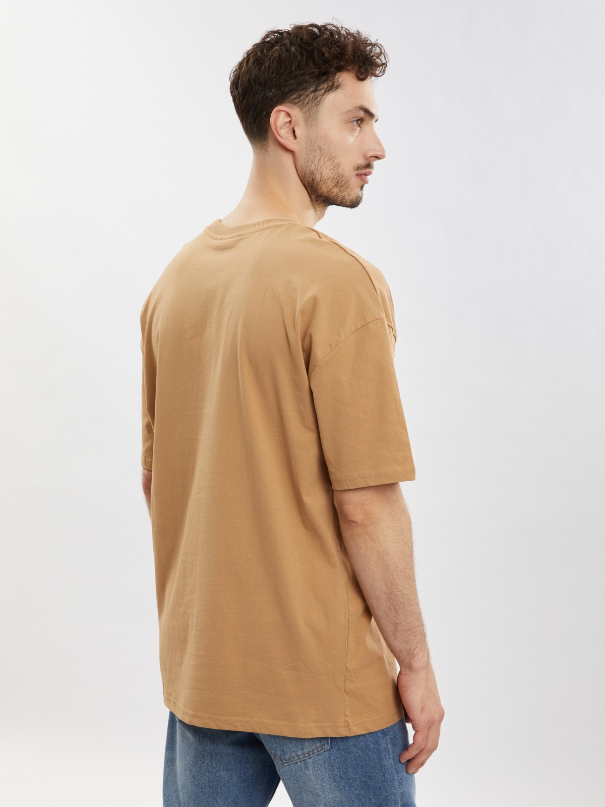 Футболка оверсайз из хлопка с коротким рукавом