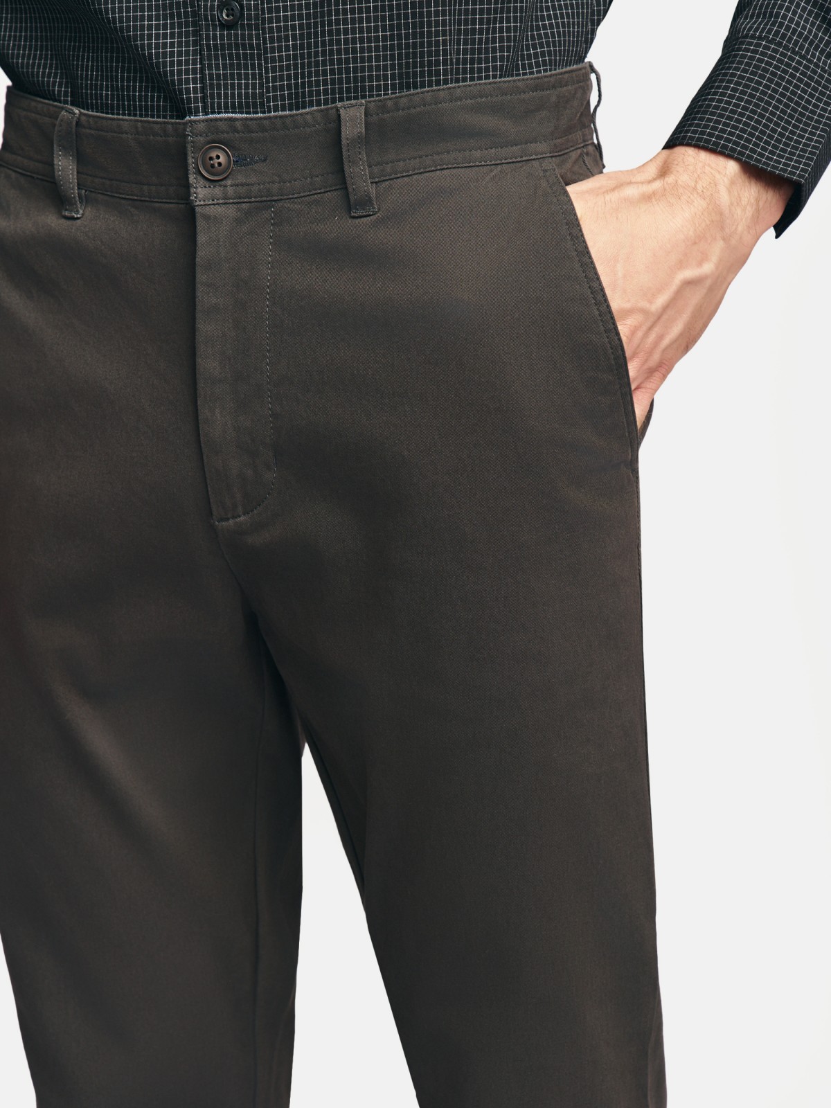 Брюки силуэта Slim из хлопка