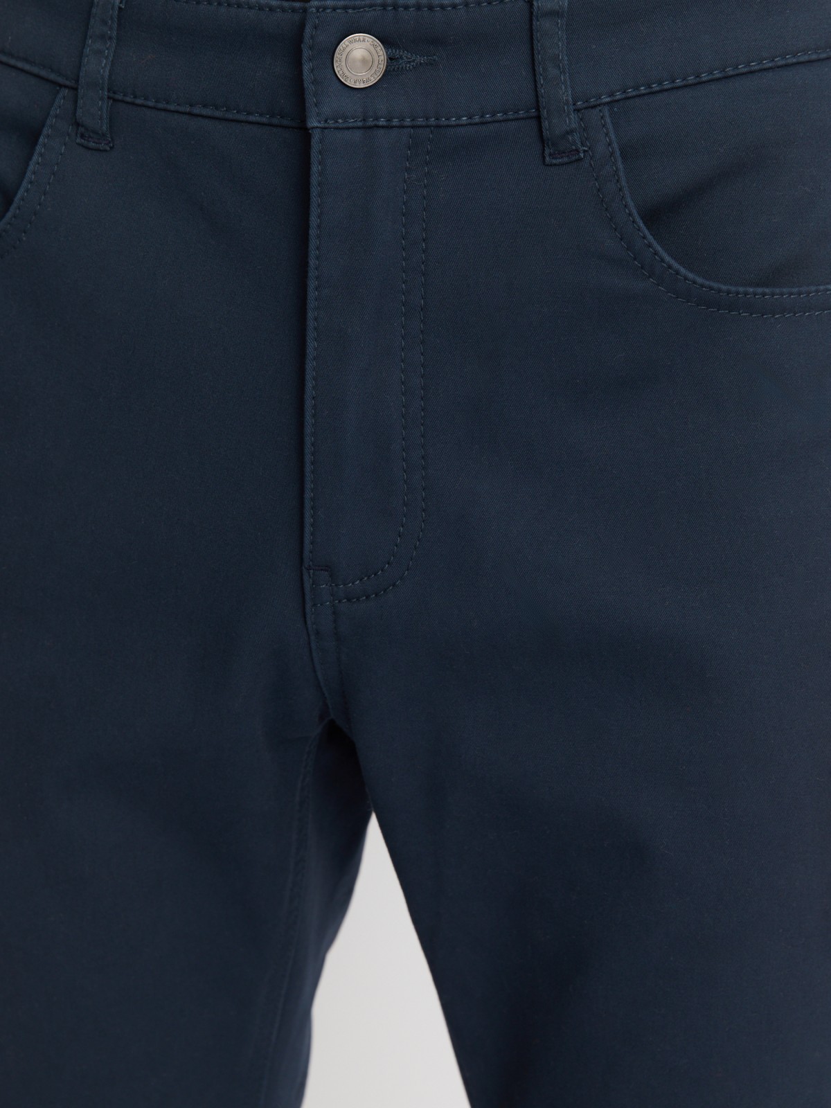 Утеплённые прямые брюки из хлопка с подкладкой из флиса