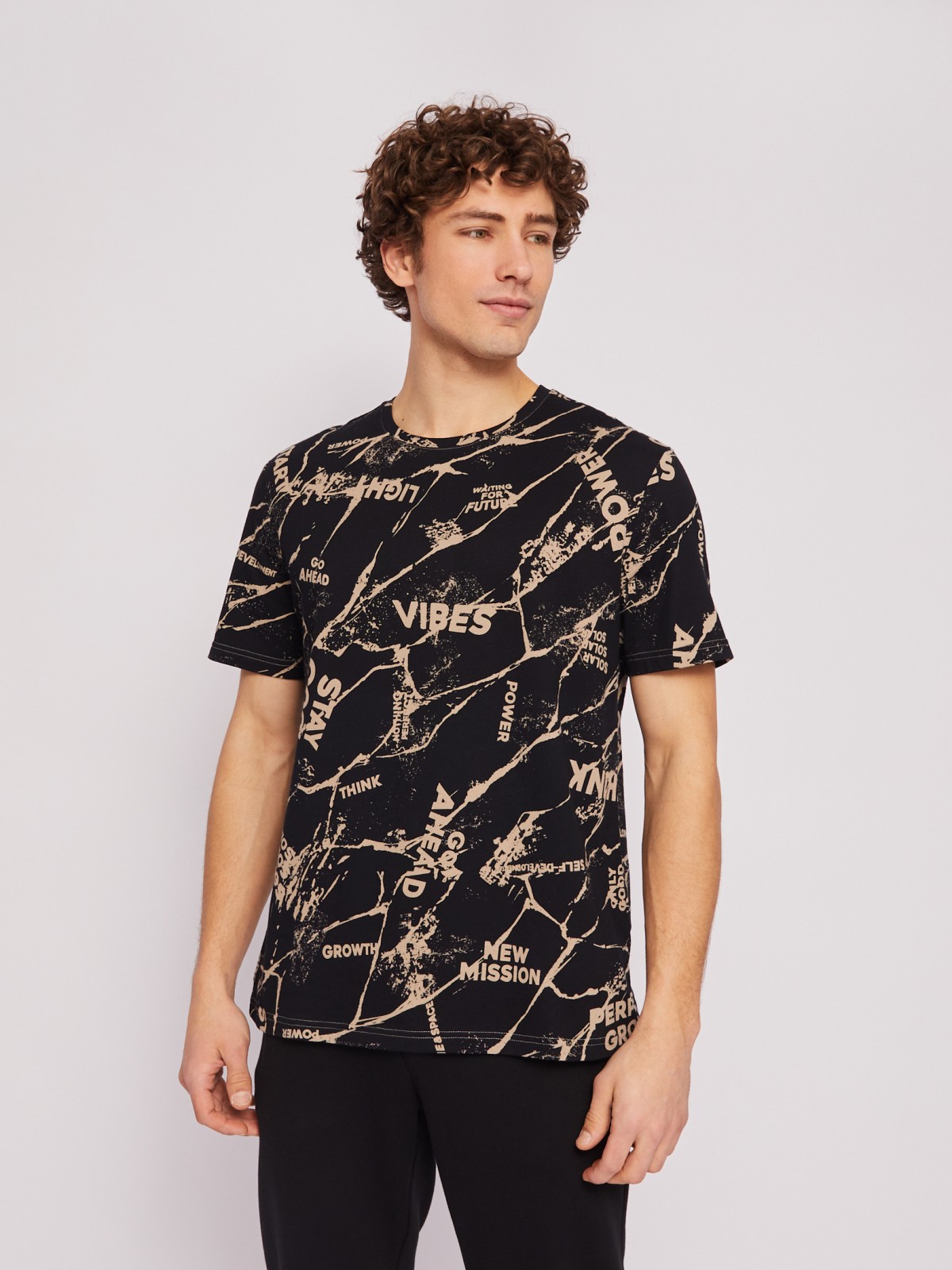 Футболка из хлопка с принтом