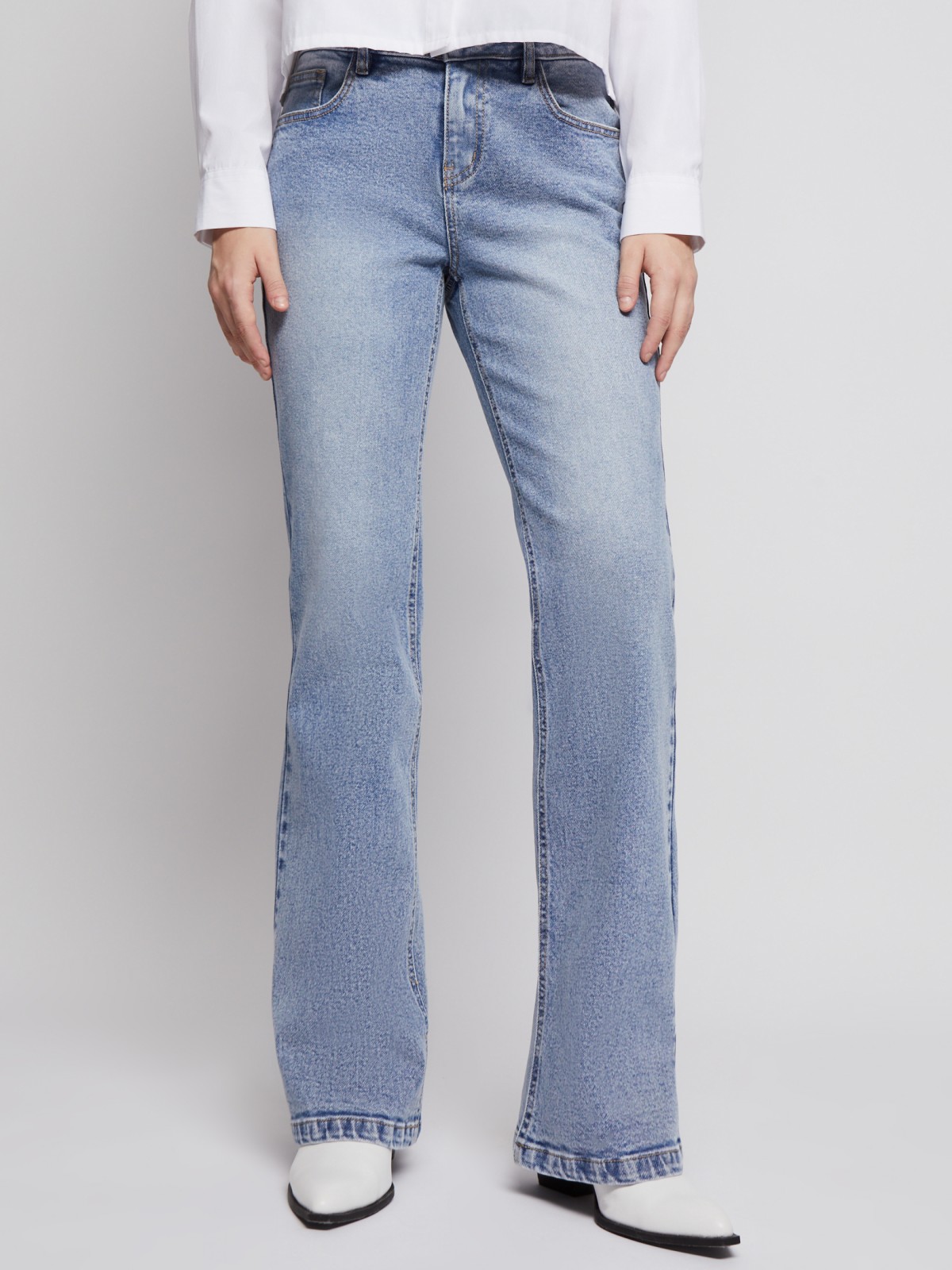Джинсы силуэта Bootcut с низкой посадкой