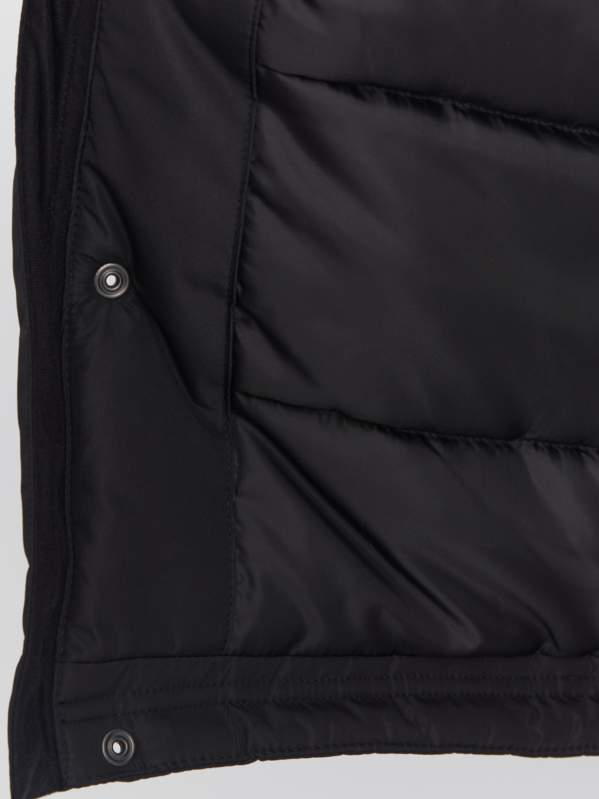 Тёплая куртка удлинённого силуэта с капюшоном на синтепоне zolla 013345102064, цвет черный, размер M - фото 5