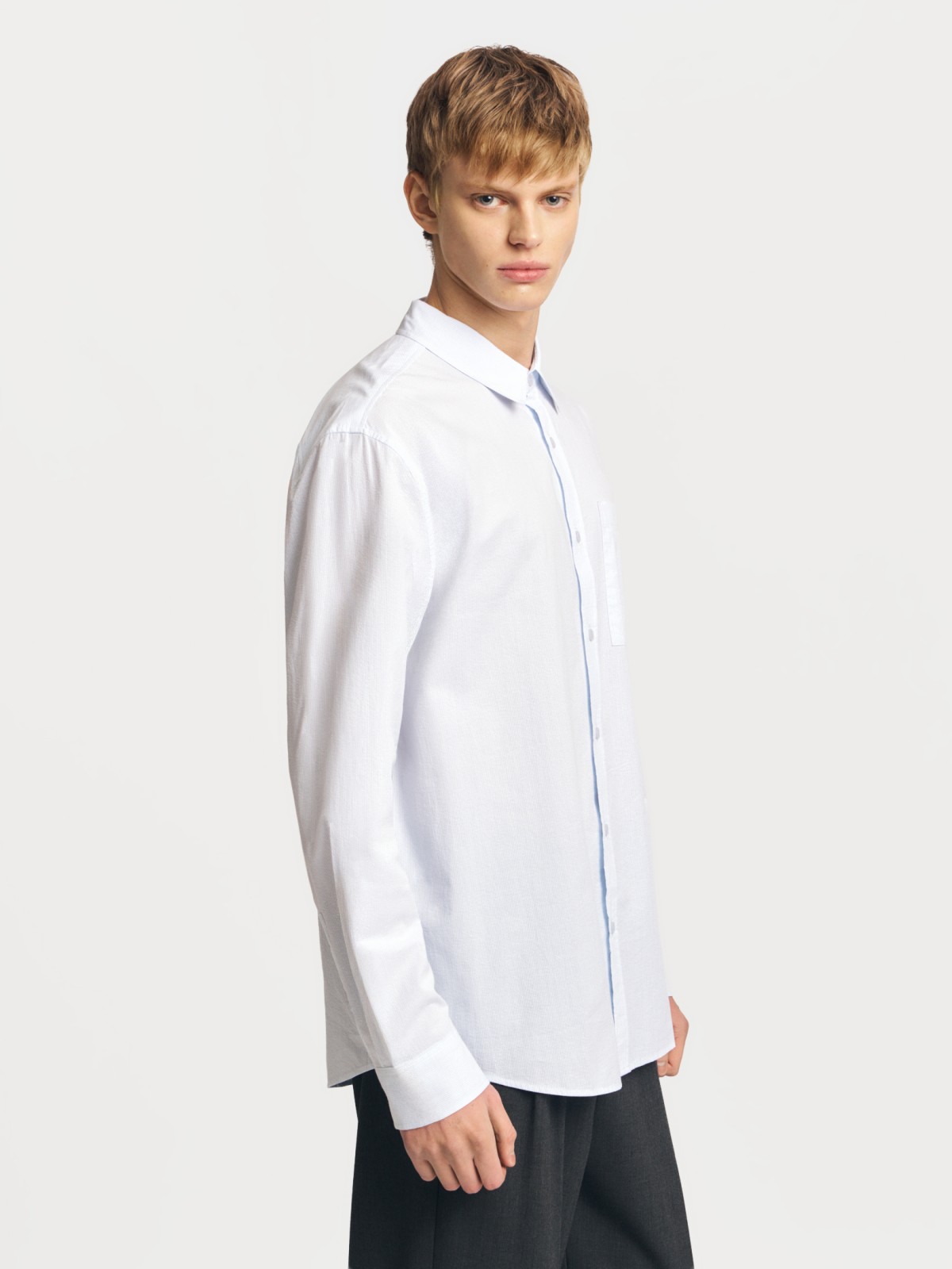 Рубашка в полоску из хлопка