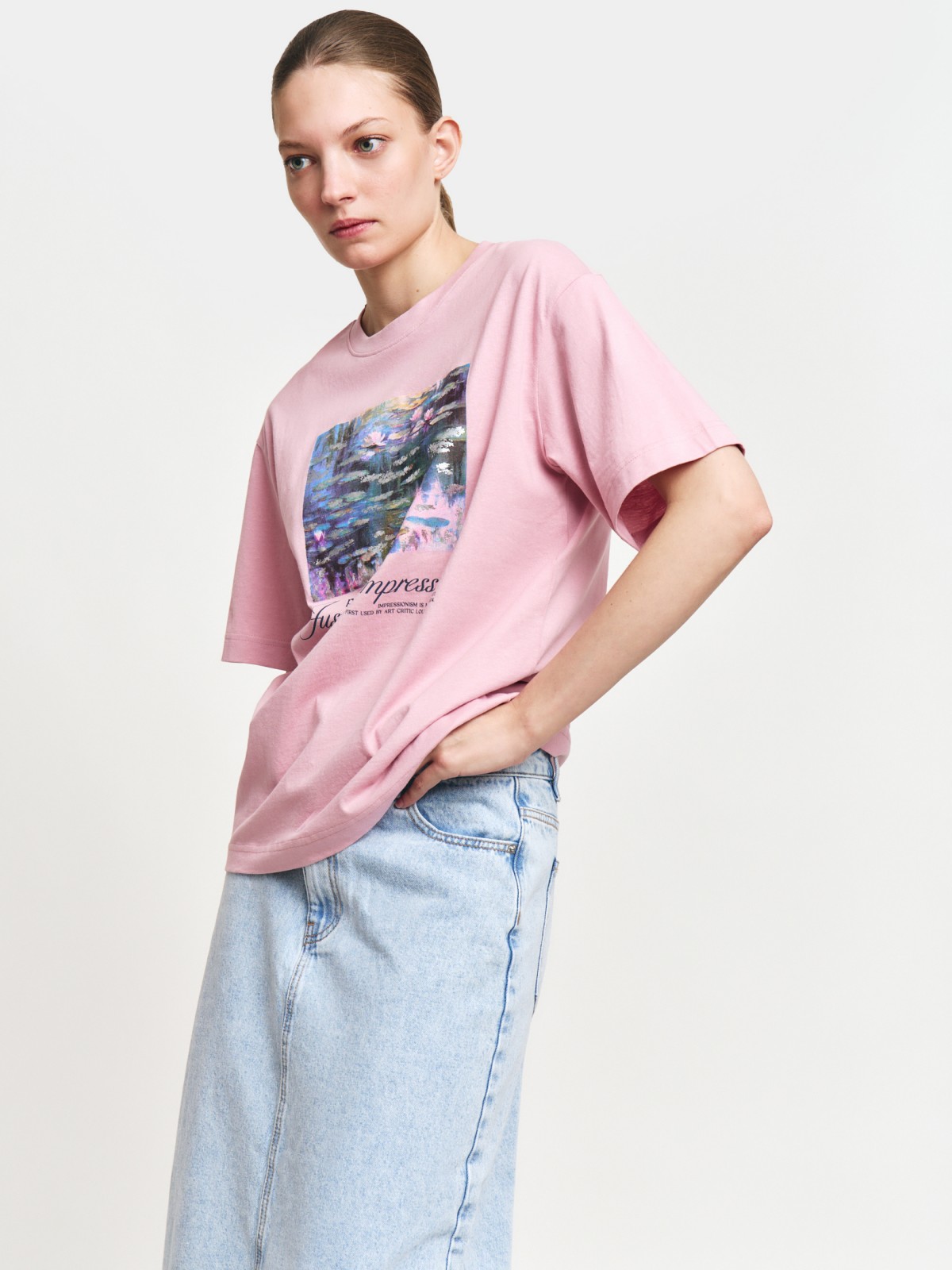 Футболка из хлопка с принтом