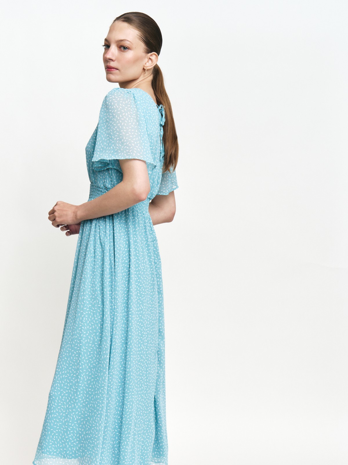 Шифоновое платье с принтом