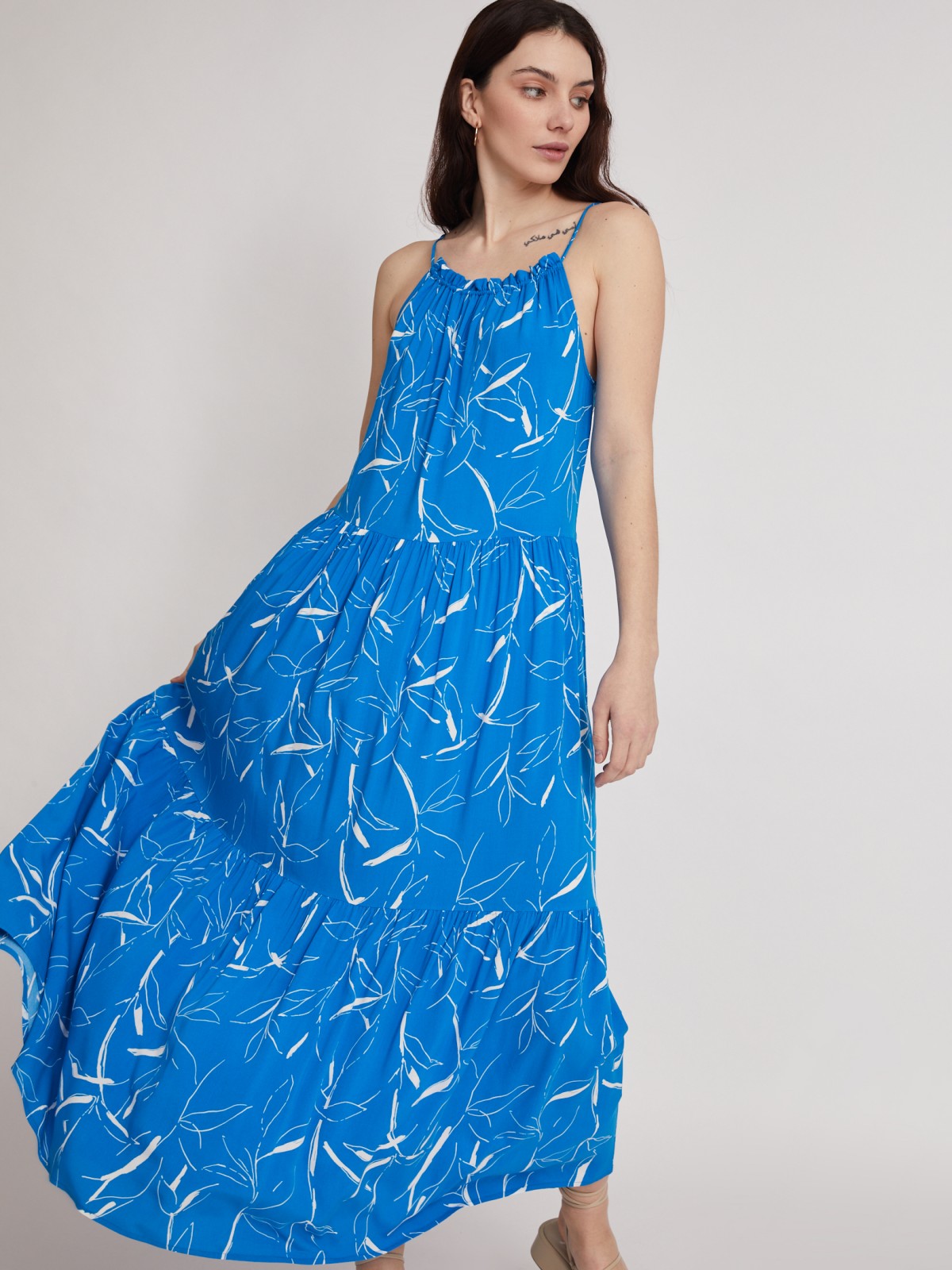 Платье zolla 22324827Y151, цвет голубой, размер XS