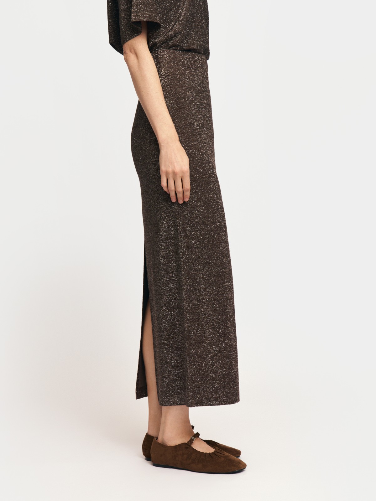 Юбка макси с люрексом
