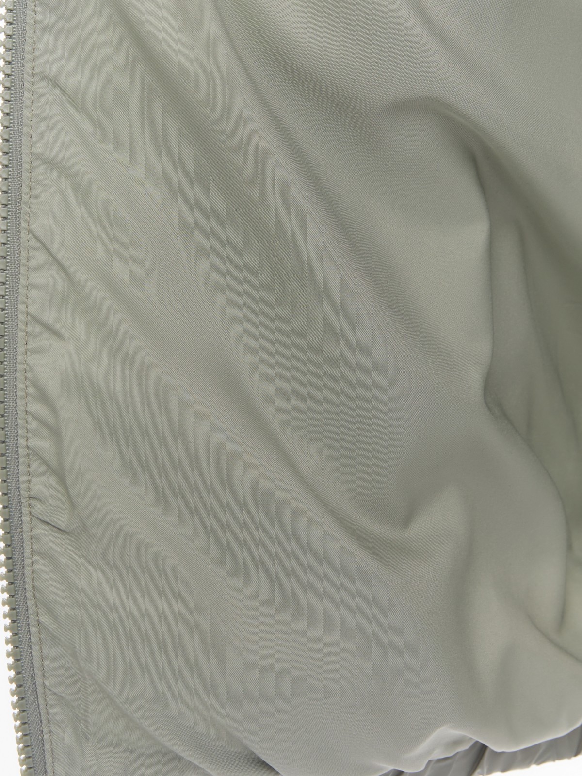 Утеплённая стёганая куртка на молнии с капюшоном zolla 024125112274, цвет хаки, размер XS - фото 5