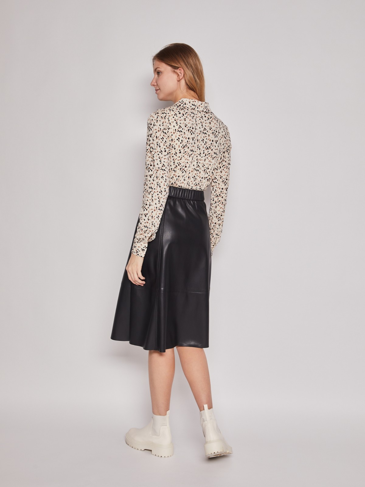 Блузка-рубашка с принтом