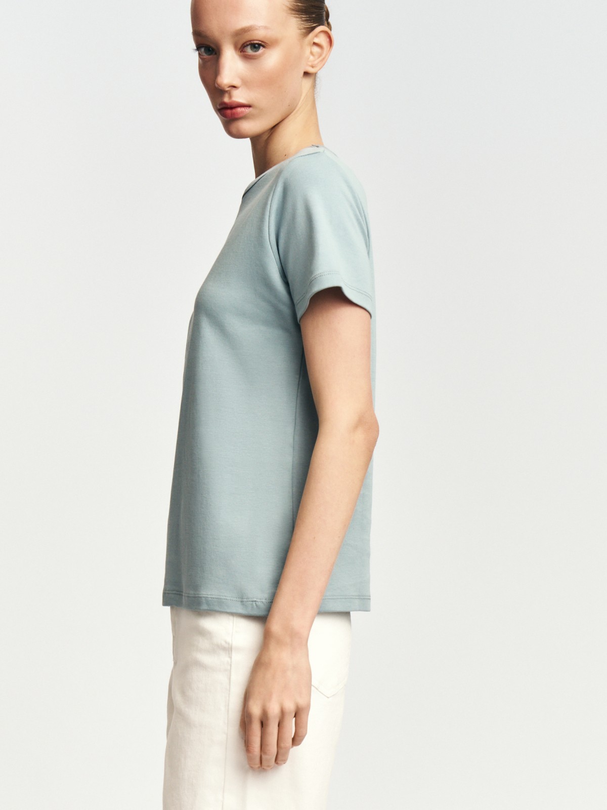 Футболка из хлопка однотонная