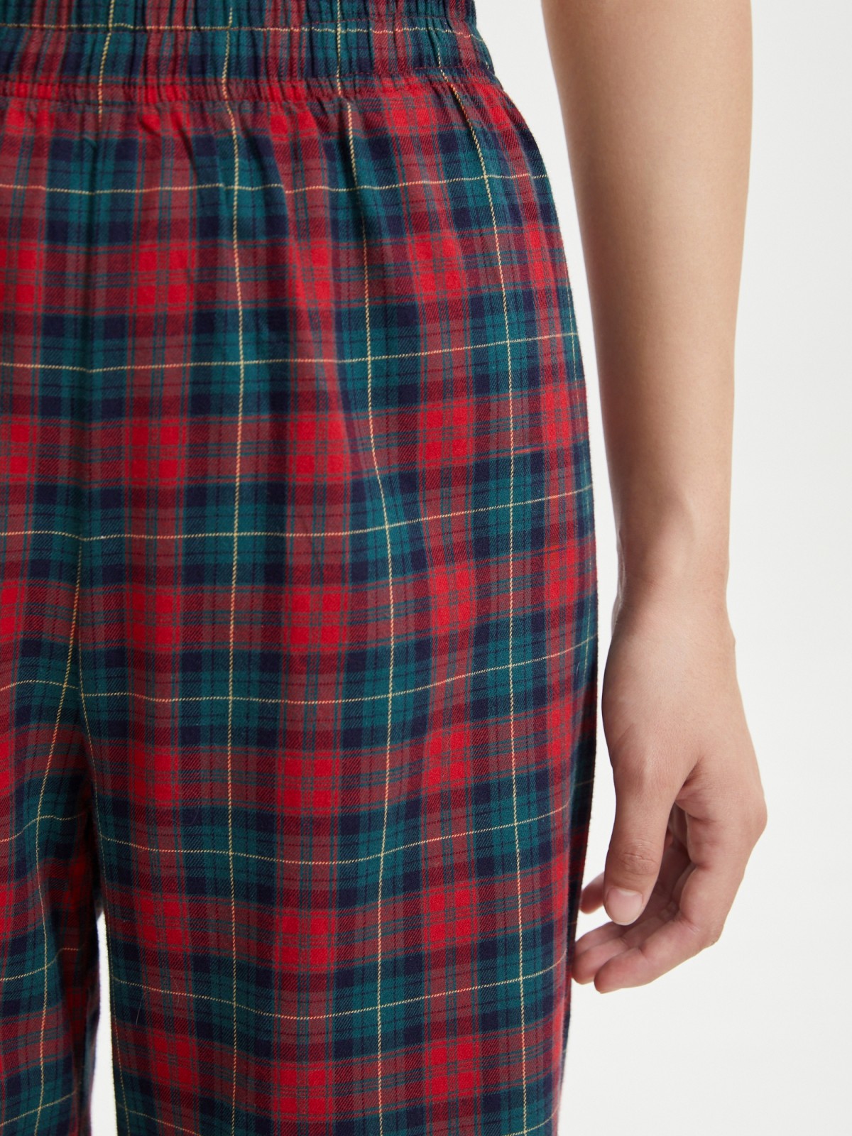 Домашние брюки из хлопка в клетку