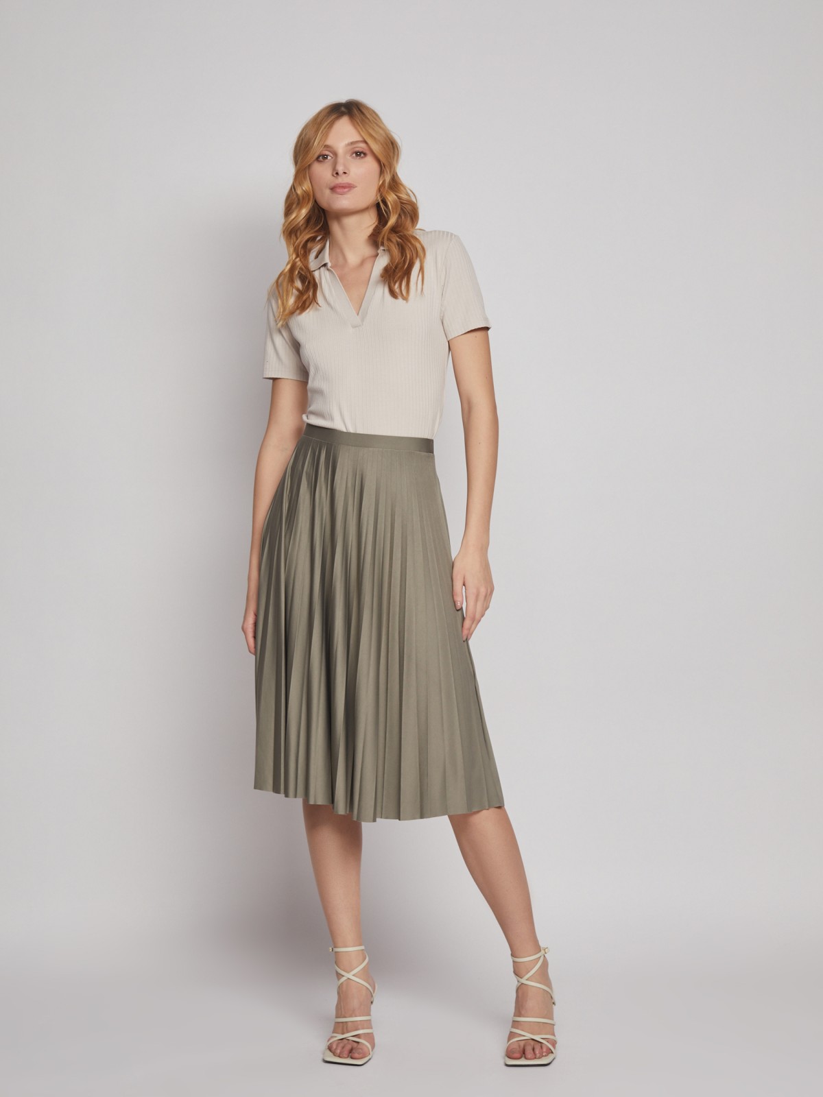 Плиссированная юбка на резинке