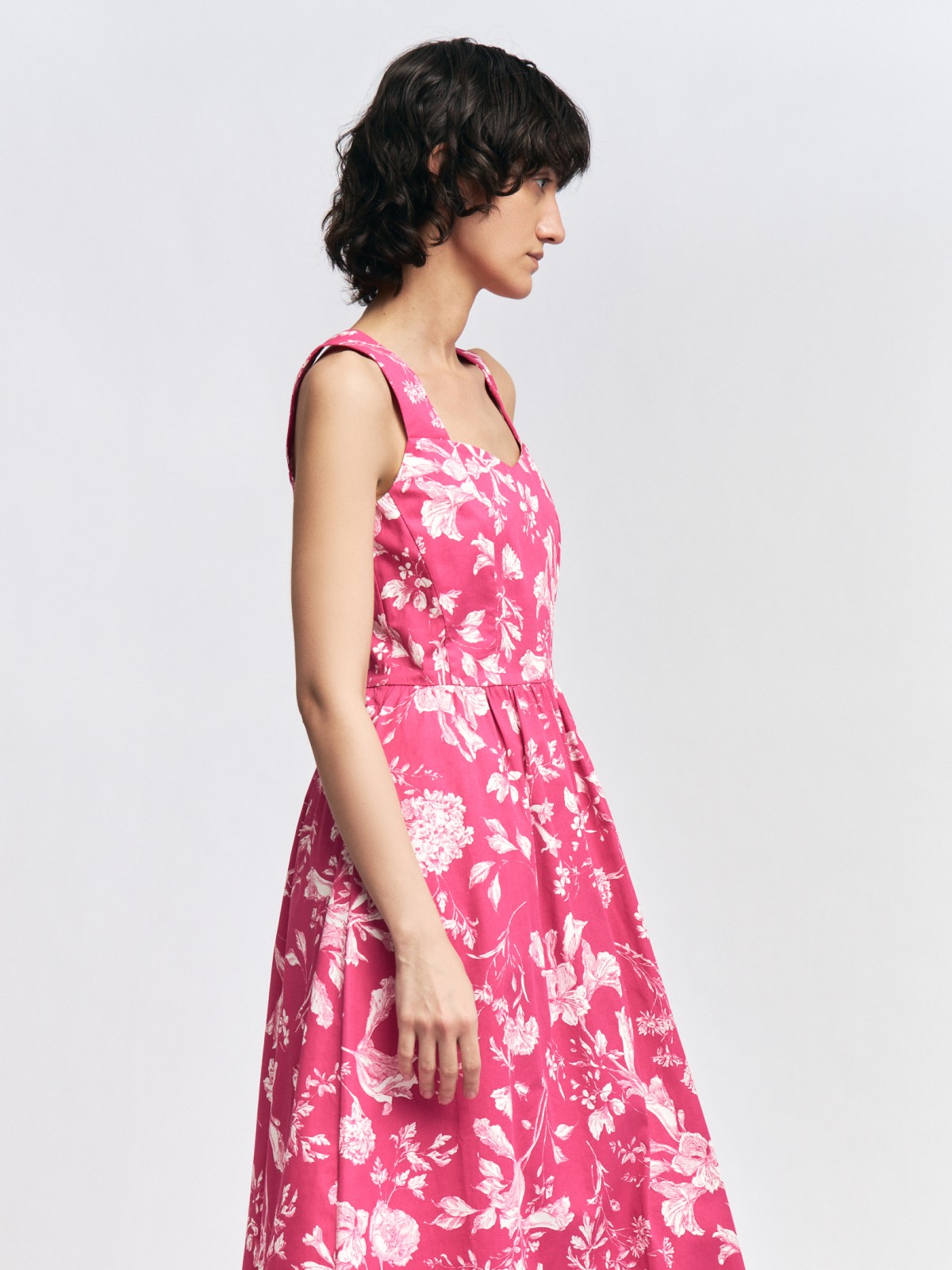 Сарафан из хлопка с цветочным принтом