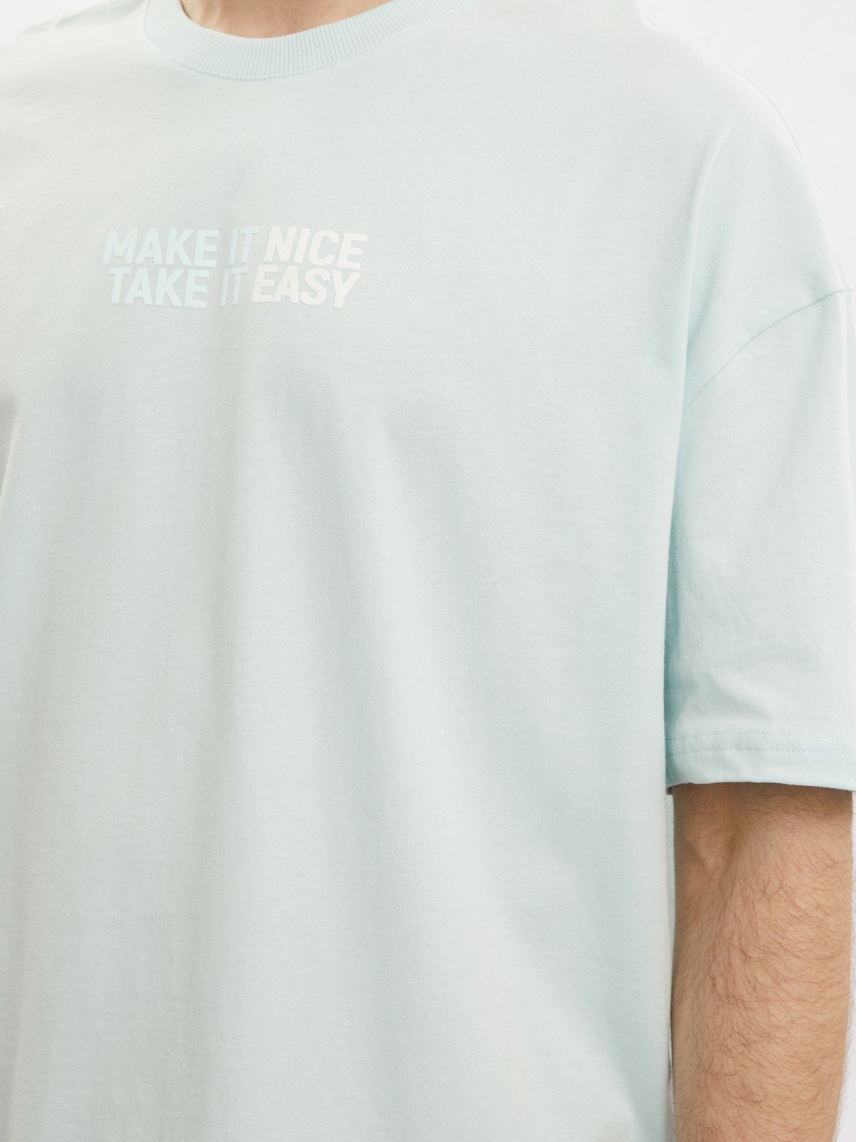 Футболка оверсайз из хлопка с надписью