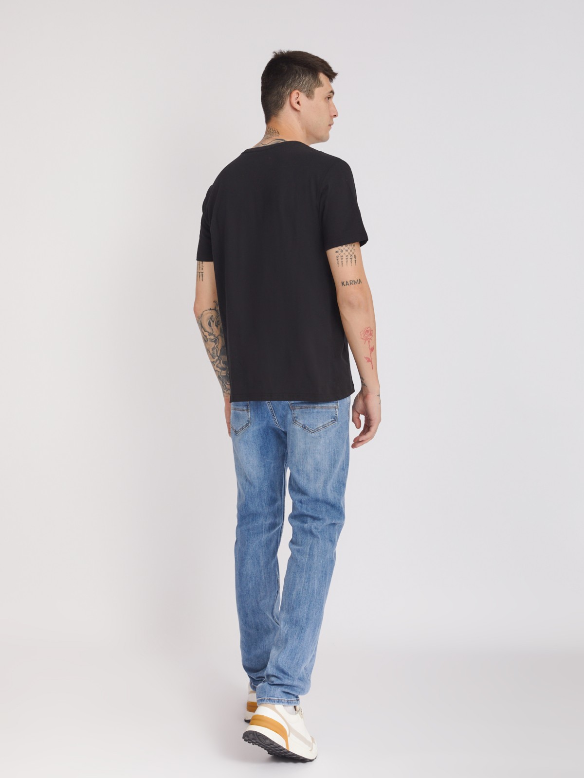 Футболка из хлопка с принтом-надписью