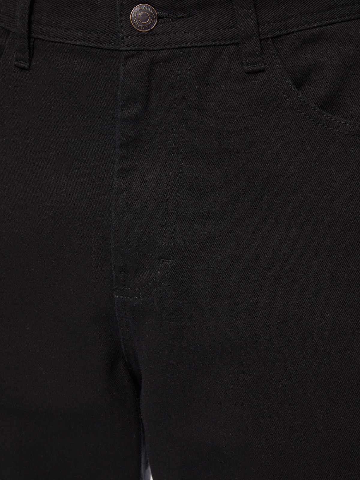 Брюки фасона Comfort из хлопка zolla 01413734S063, цвет черный, размер 32 - фото 4
