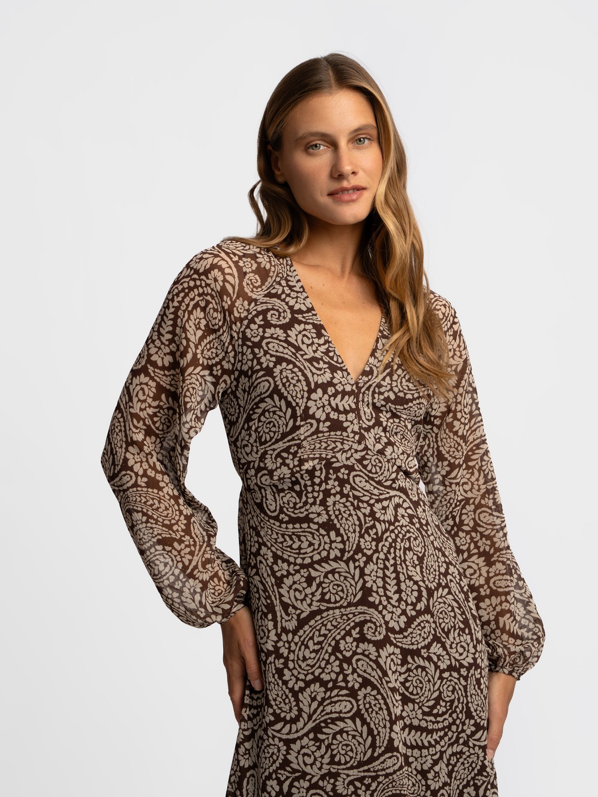 Платье макси из шифона