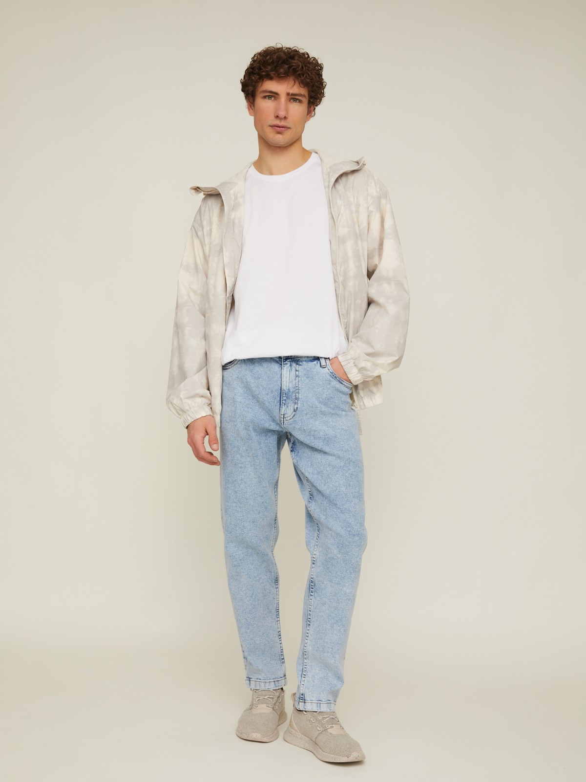 Джинсы фасона Carrot из хлопка