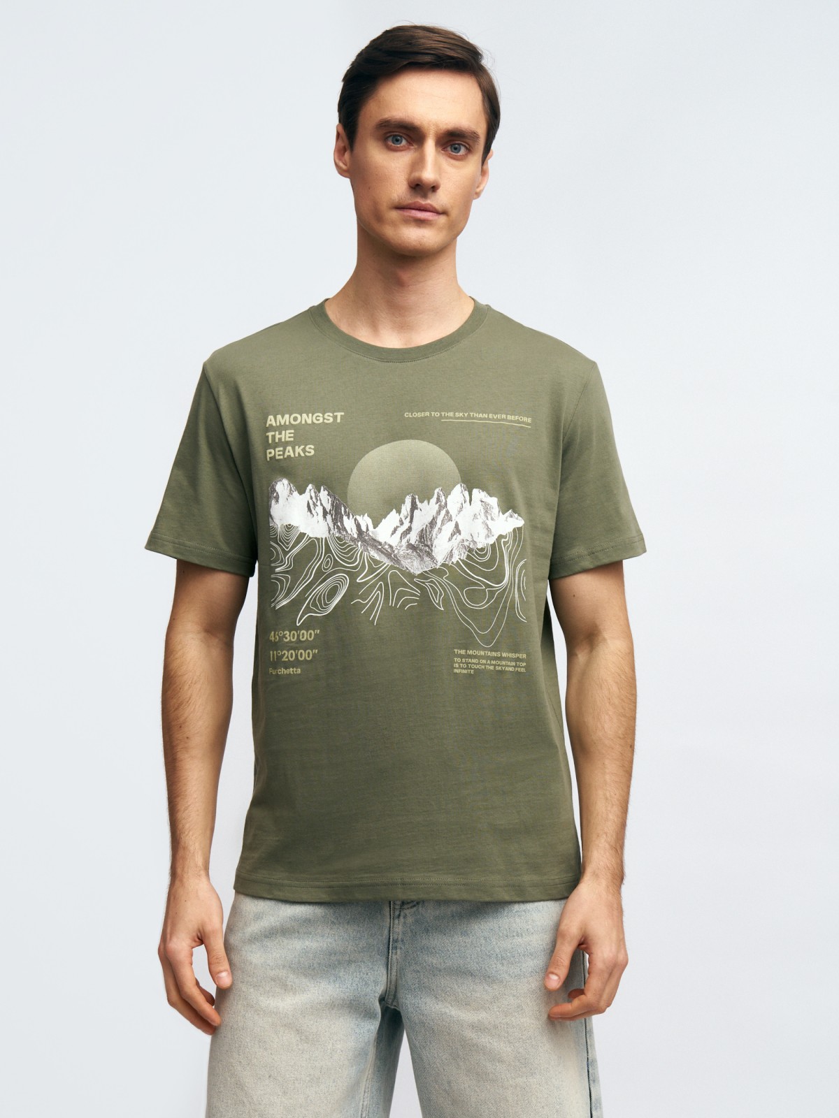 Футболка из хлопка с принтом