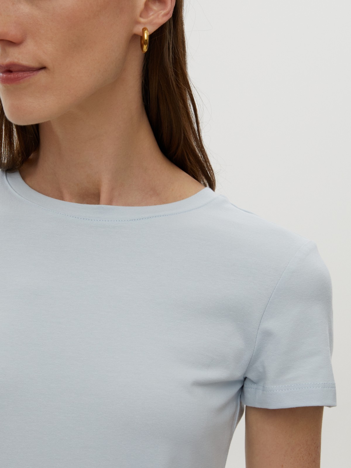 Футболка из хлопка однотонная