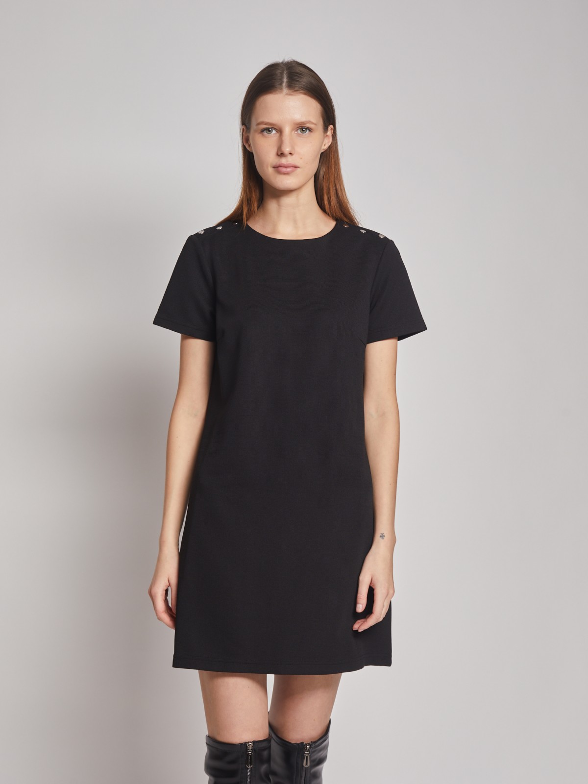 Платье кроеное zolla 02312819F032, цвет черный, размер XS - фото 1