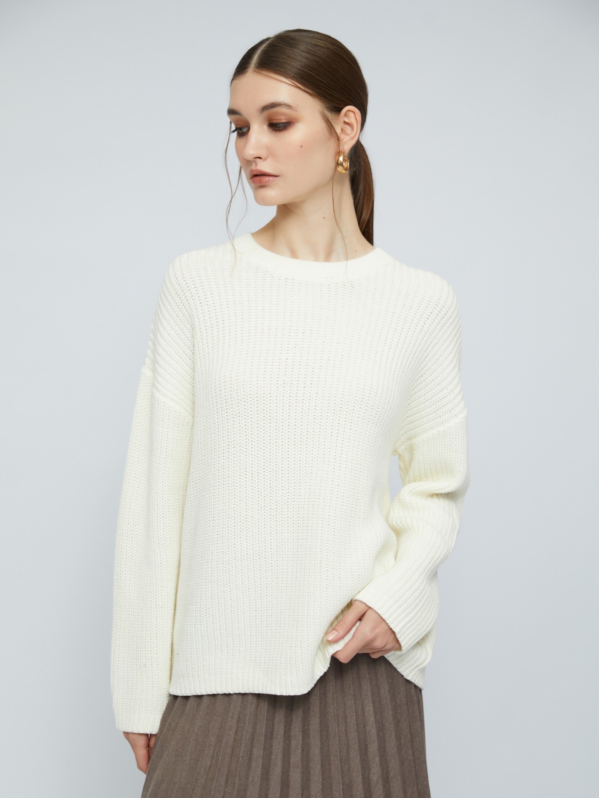 Вязаный джемпер с длинным рукавом