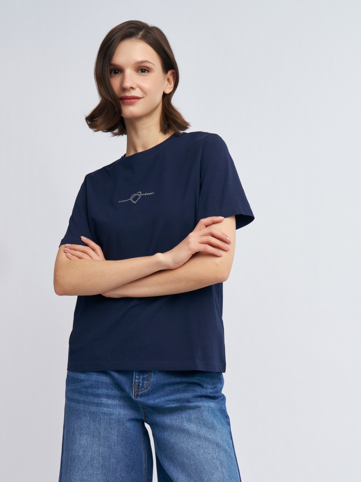 Футболка из хлопка с принтом